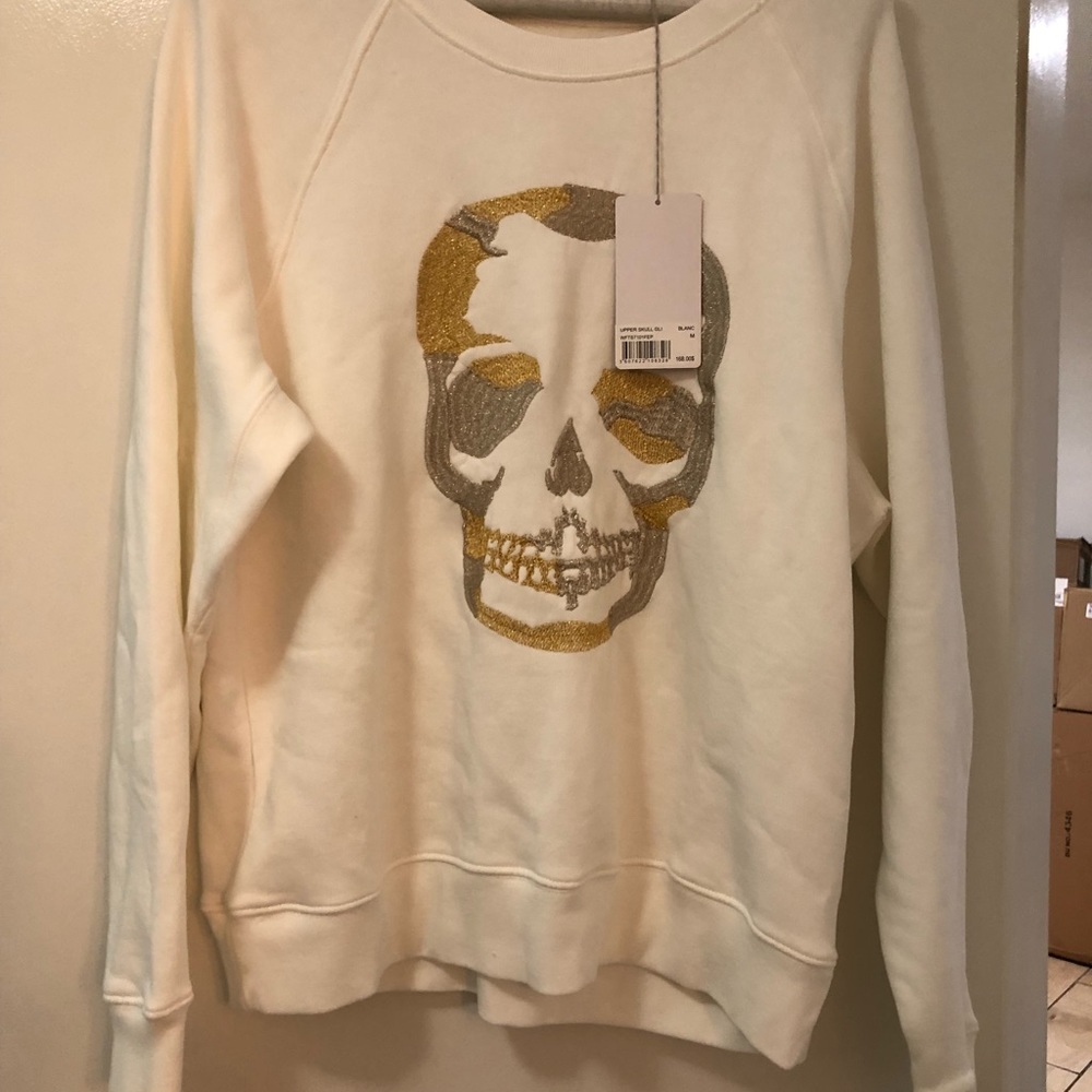 NWT Zadig & Voltaire Skull White Sweatshirt M